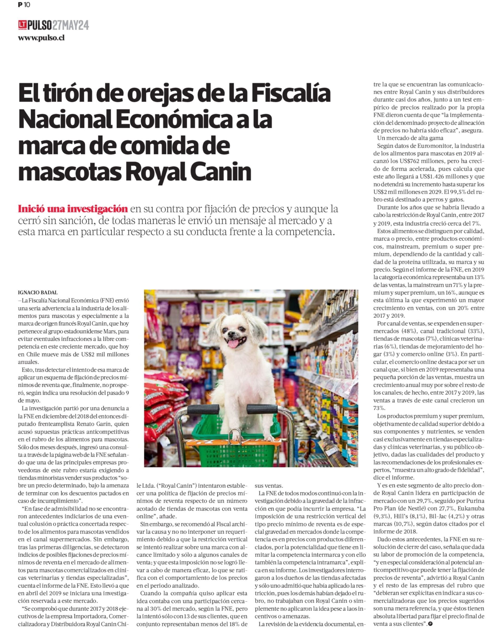 El tirón de orejas de la fiscalía nacional Económica a la marca de