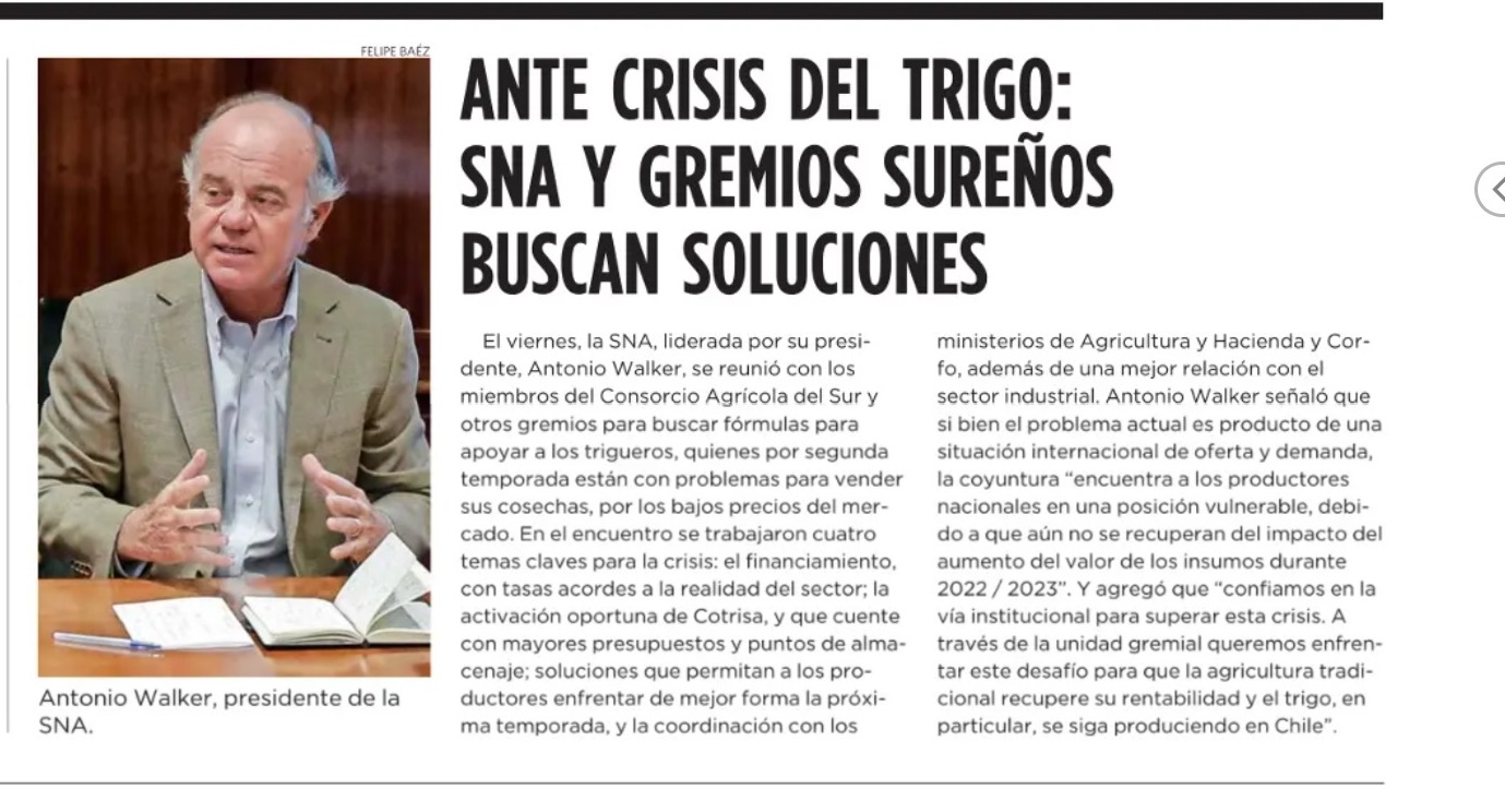 Ante crisis del trigo SNA y gremios sureños buscan soluciones Update