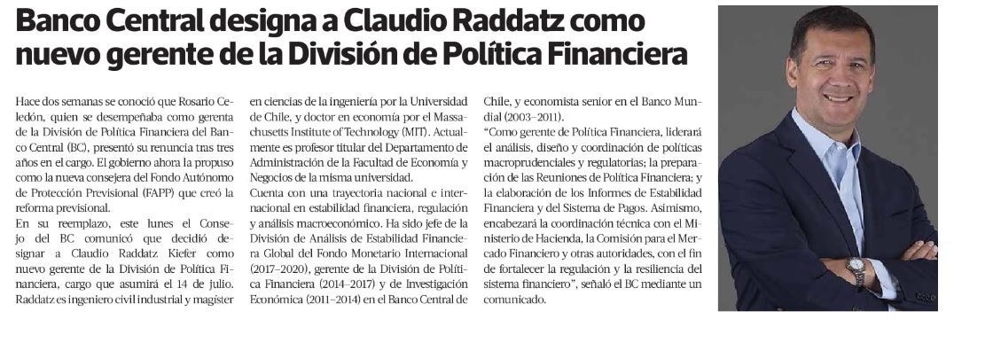 Banco Central designa a Claudio Raddatz como nuevo gerente de la ...